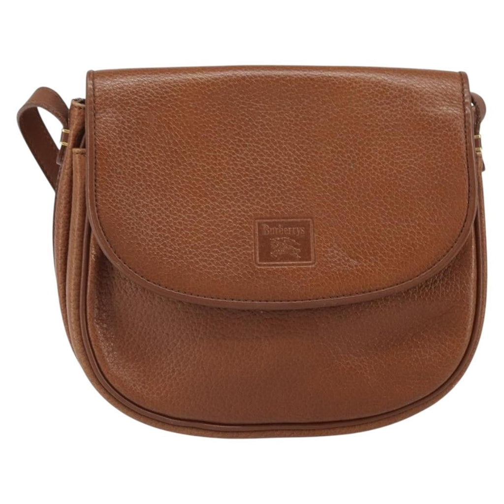 Burberry Vintage Shoulder Bag Leather Brown Leather Shoulder Bag