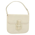 Saint Laurent Vintage Shoulder Bag Leather White Leather Shoulder Bag Bag (Pre-Owned)