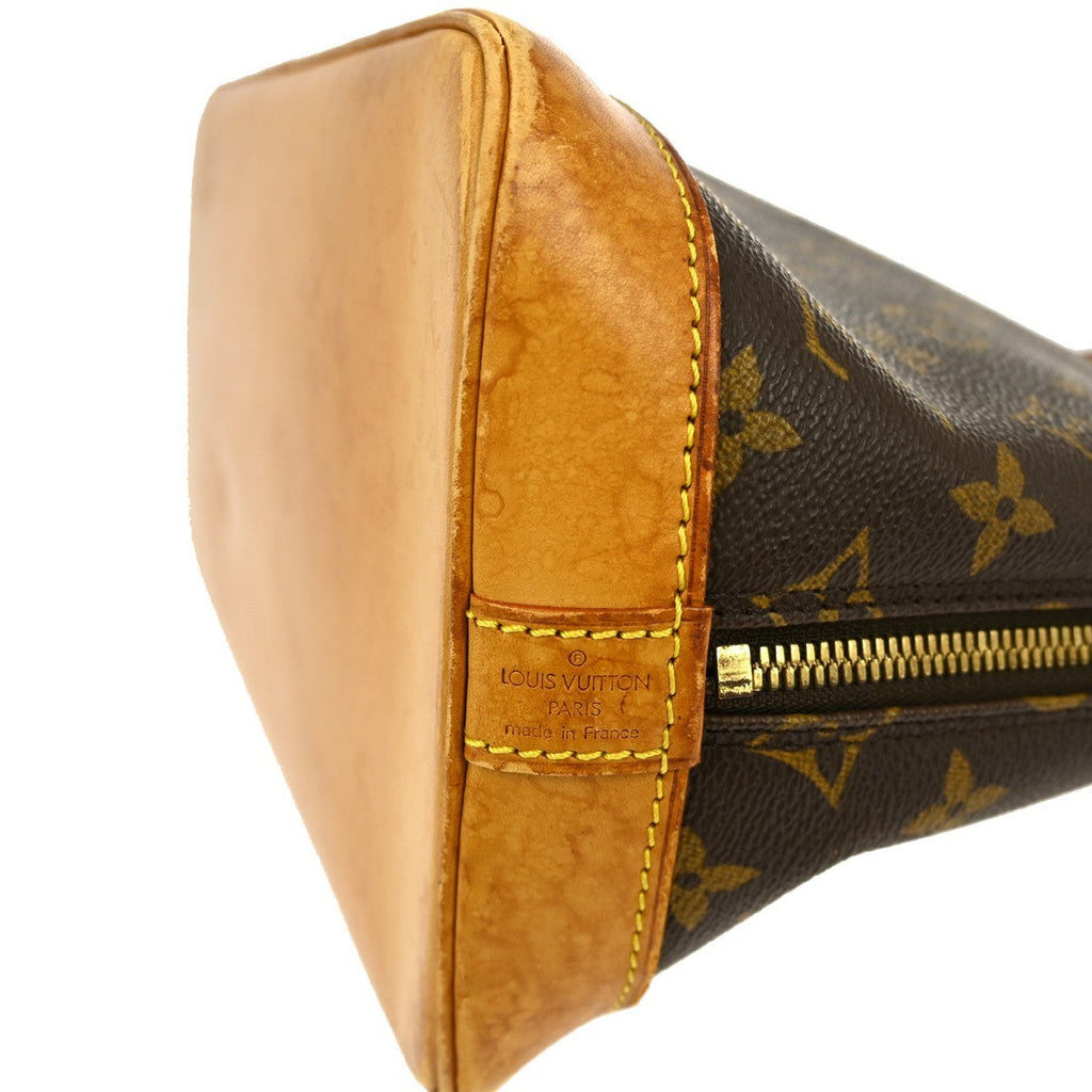 Louis Vuitton Alma Handbag Monogram Canvas Brown Canvas Handbag