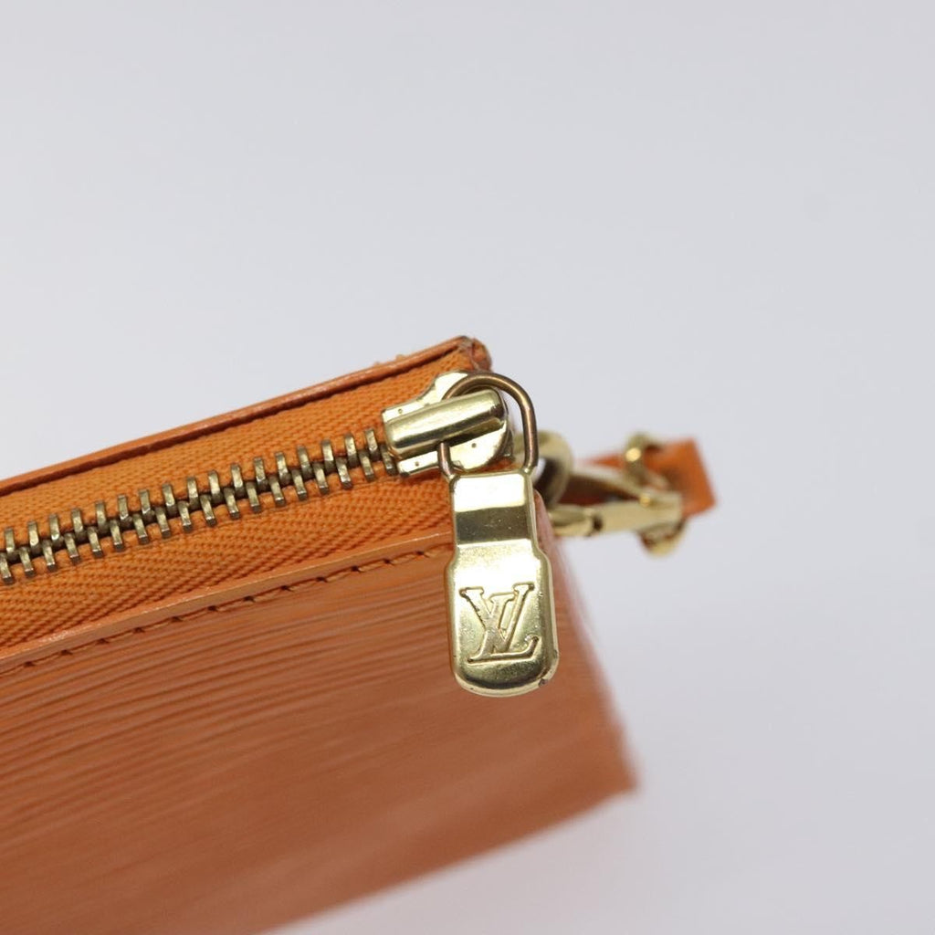 Louis Vuitton Pochette Accessoires Epi Leather Orange Leather Clutche & Pouche Bag