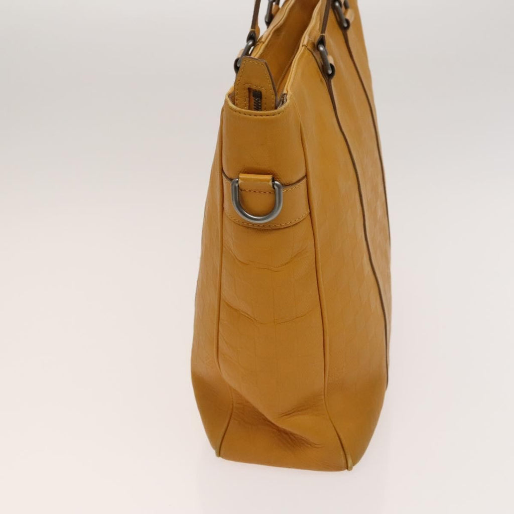Louis Vuitton Tadao Handbag Damier Infini Leather Yellow Leather Handbag