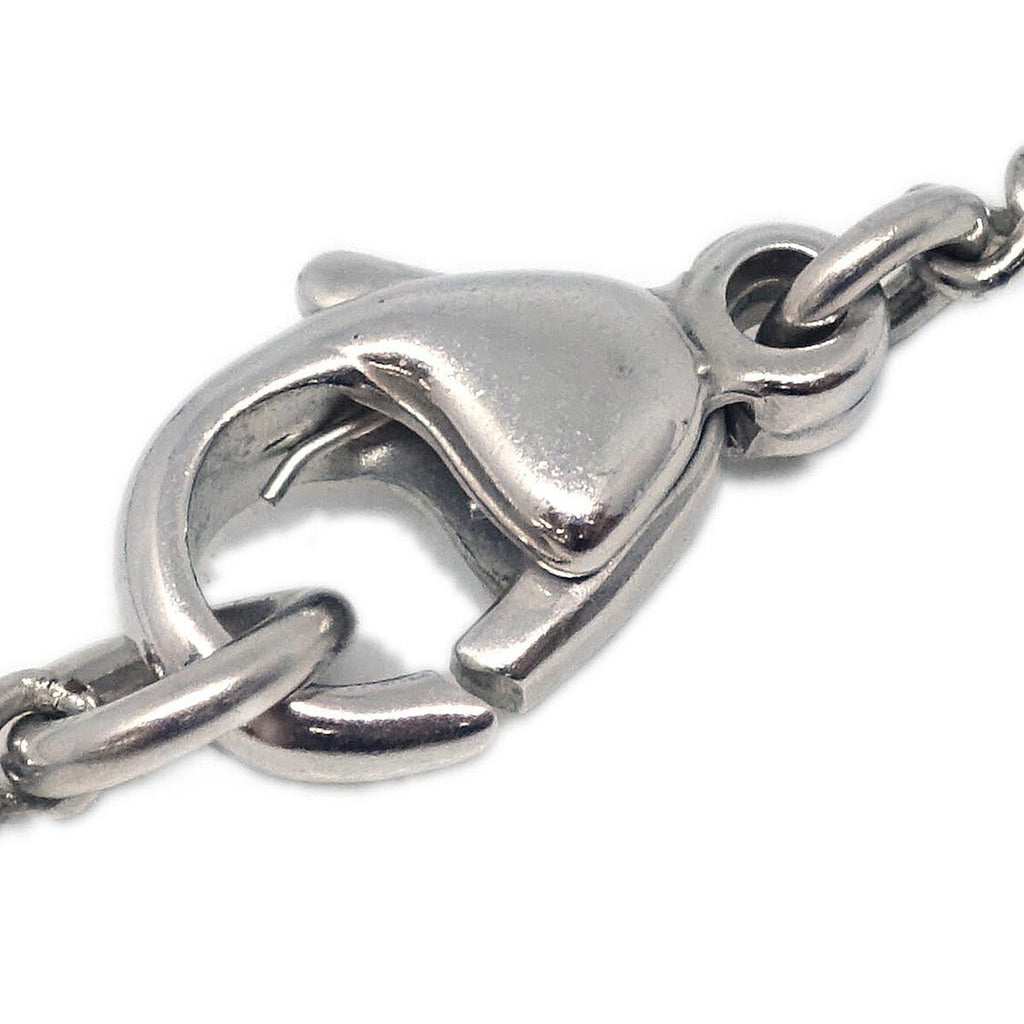 Chanel Cc Logo Pendant Necklace Metal Silver Silver_Plated Necklace Jewelry