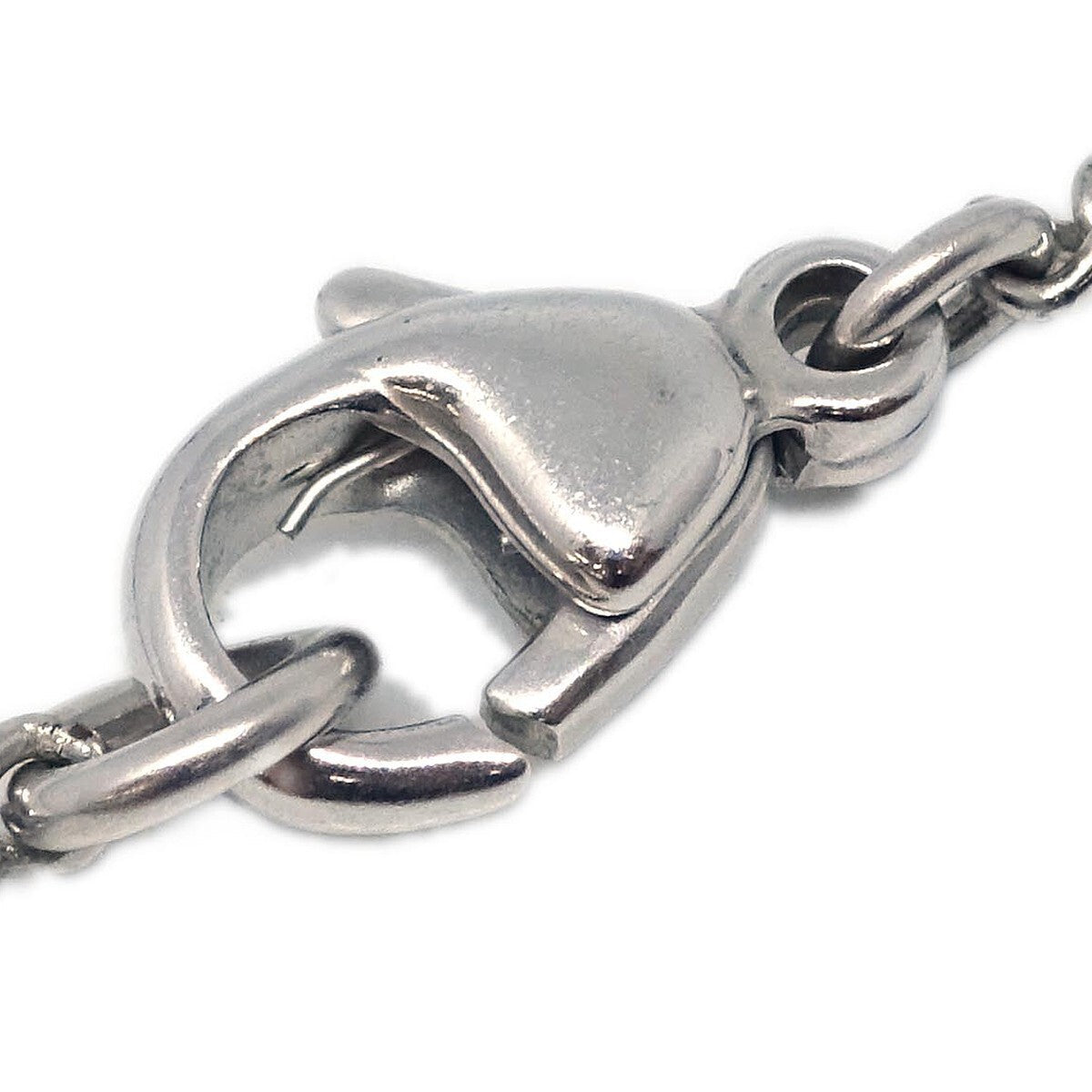 Chanel Cc Logo Pendant Necklace Metal Silver Silver_Plated Necklace Jewelry