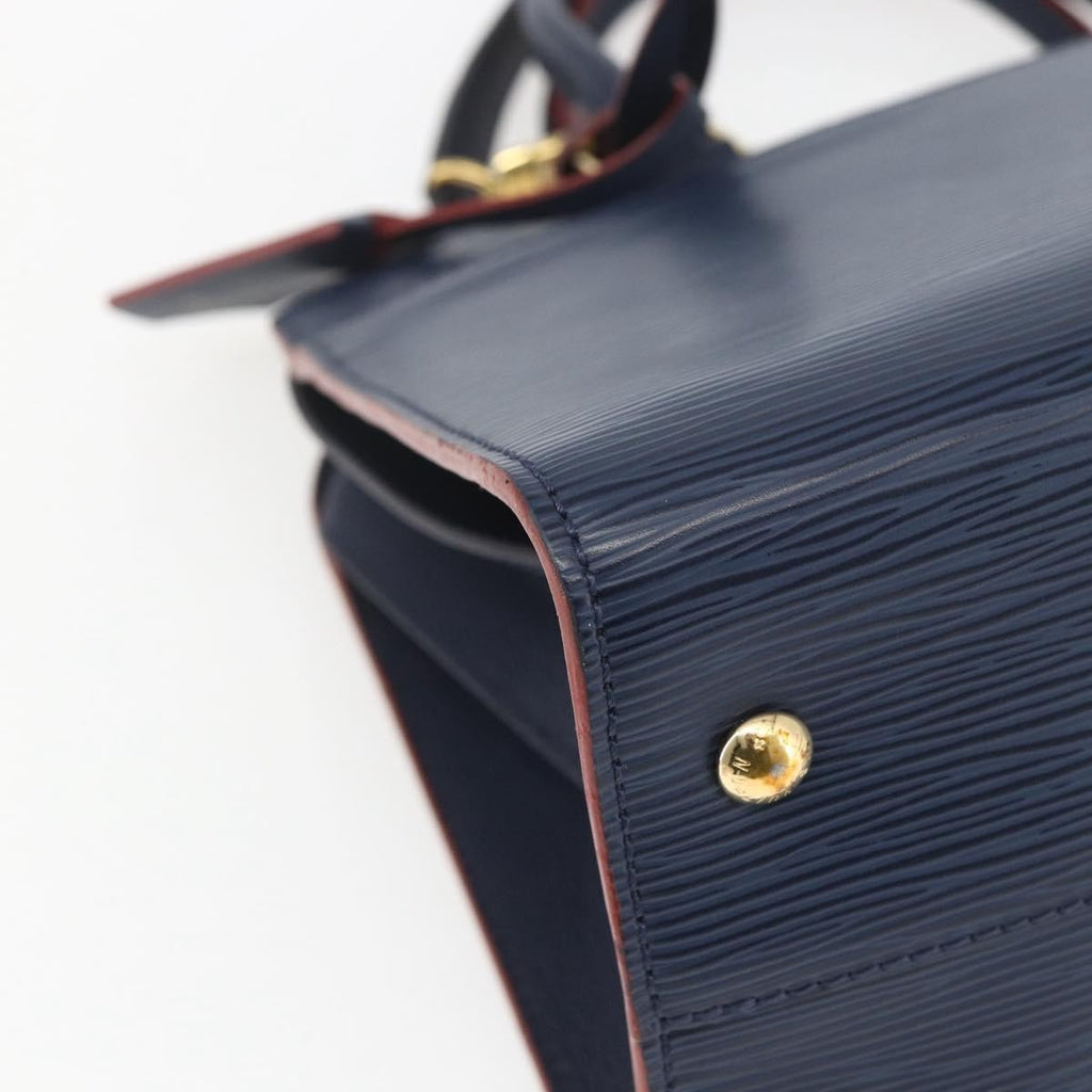 Louis Vuitton Vaneau Handbag Epi Leather Blue Leather Handbag