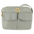 Celine Circle Logo Leather Green Leather Shoulder Bag Bag