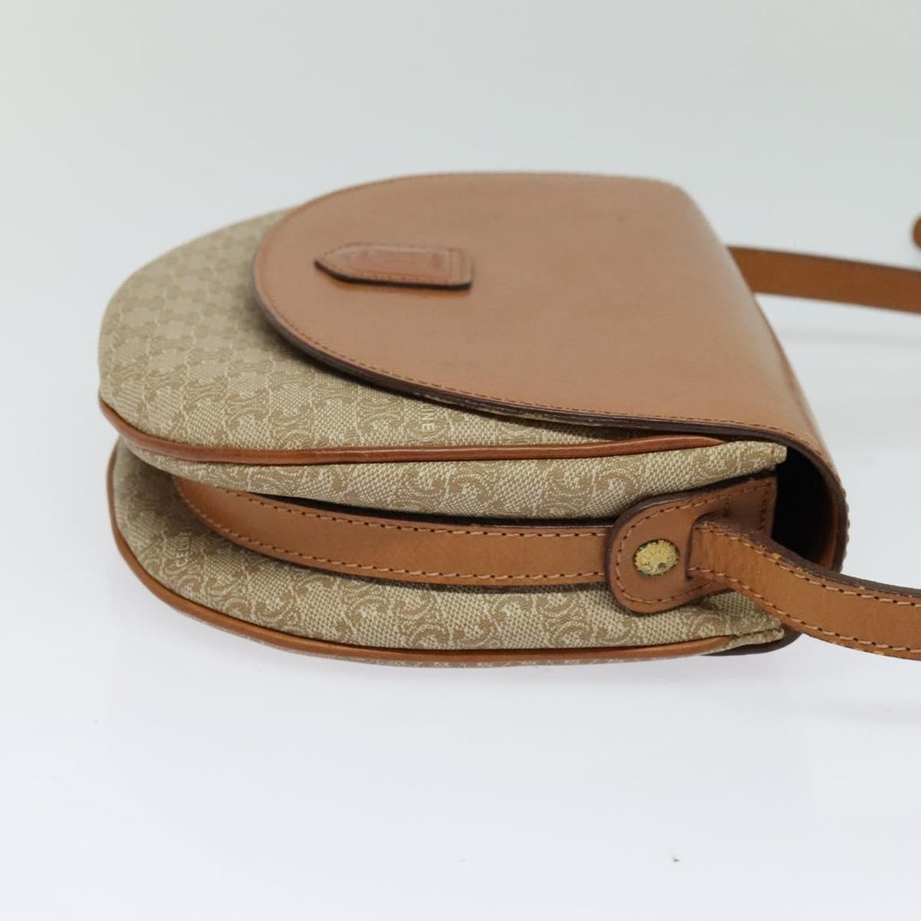 Celine Macadam Shoulder Bag Pvc Leather Beige Canvas Bag