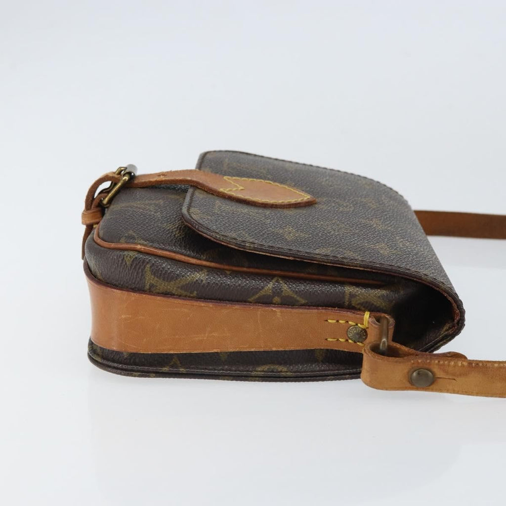Louis Vuitton Cartouchiere Handbag Monogram Canvas Brown Canvas Shoulder Bag