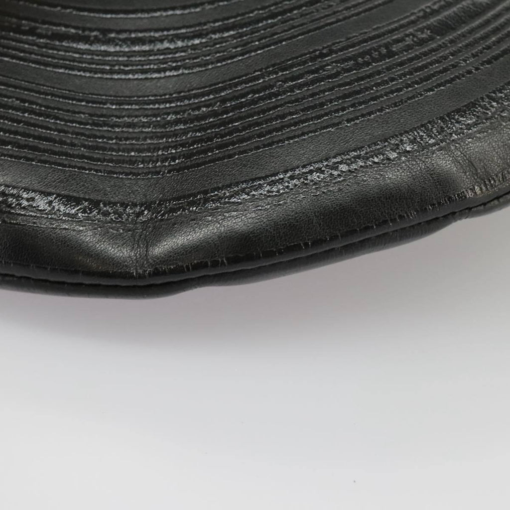 Louis Vuitton Disk Pouch Leather Black Leather Clutche & Pouche Bag