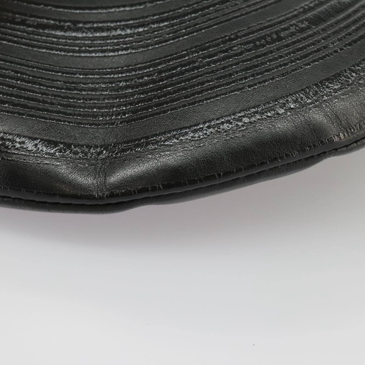 Louis Vuitton Disk Pouch Leather Black Leather Clutche & Pouche Bag