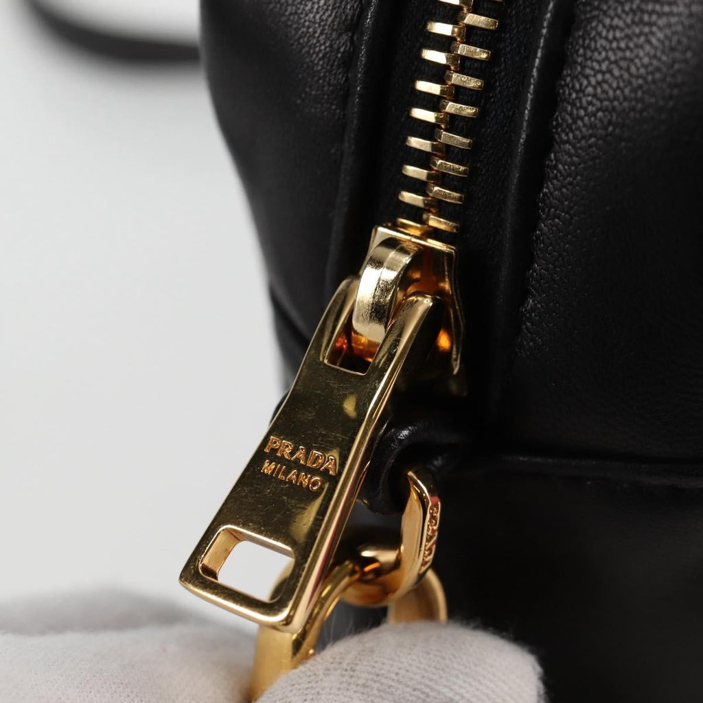 Prada Bow Camera Crossbody Bag Nappa Leather Black Leather Shoulder Bag Bag