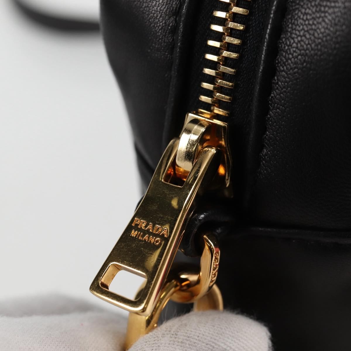 Prada Bow Camera Crossbody Bag Nappa Leather Black Leather Shoulder Bag Bag