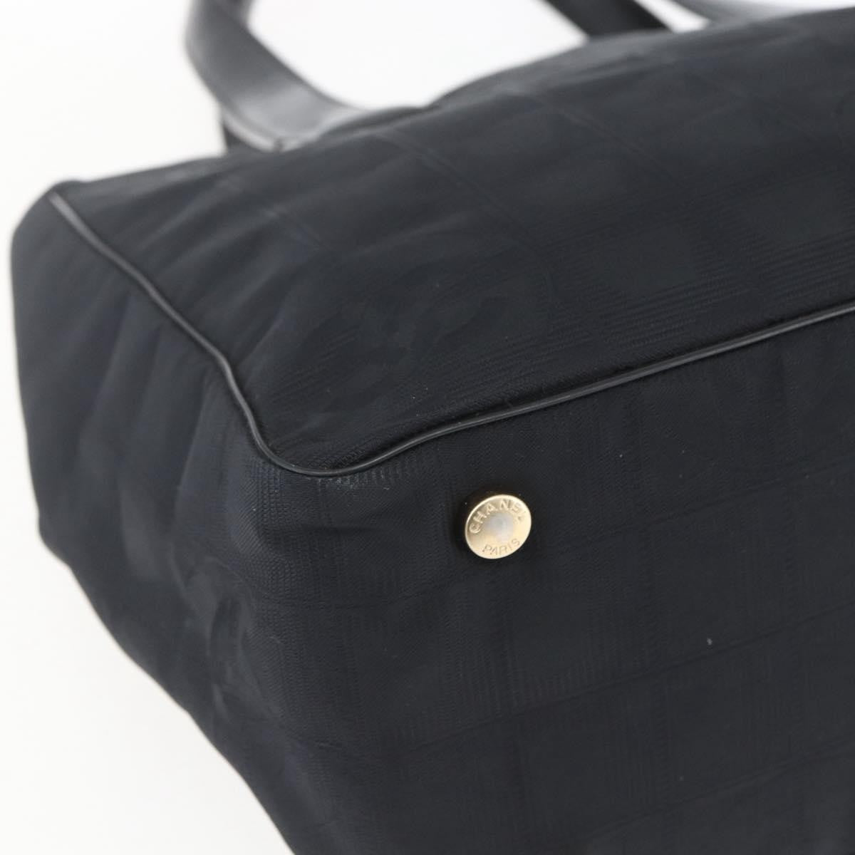 Chanel Travel Line Tote Nylon Black Nylon Tote Bag Bag