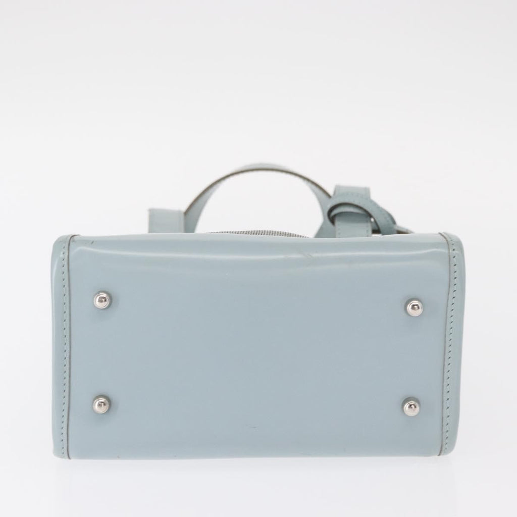 Gucci Vintage Handbag Leather Blue Leather Handbag (Pre-Owned)