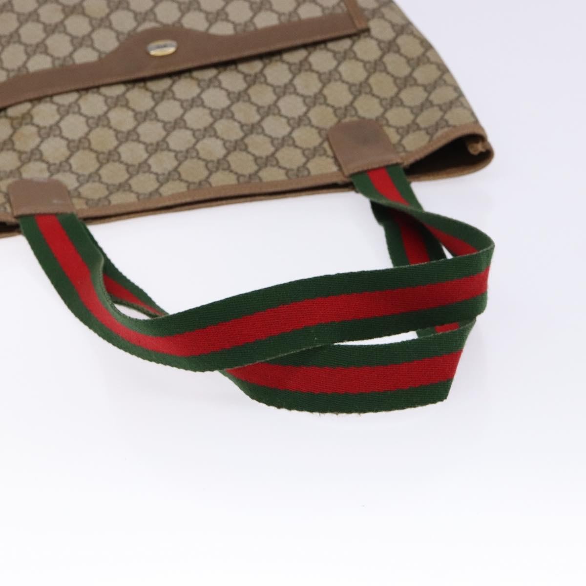 Gucci Ophidia Front Pocket Shopper Tote Gg Coated Canvas Beige Canvas Tote Bag Bag (Pre-Owned)