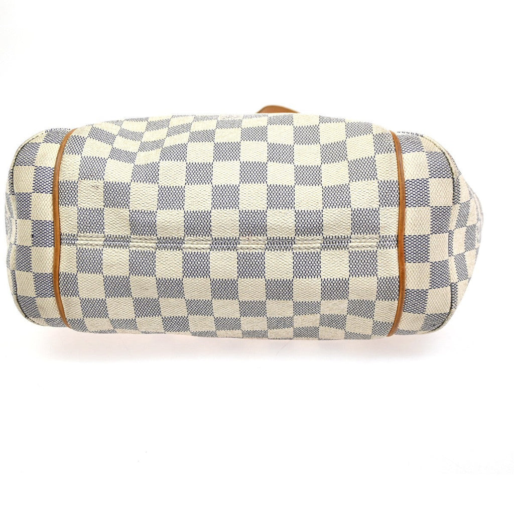 Louis Vuitton Totally Handbag Damier Azur White Canvas Shoulder Bag