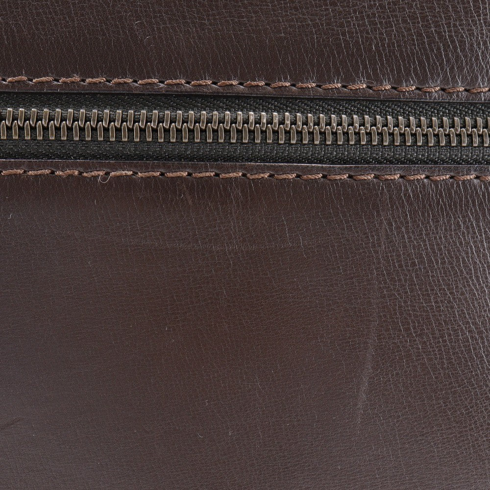 Louis Vuitton Sac Plat Crossbody Bag Utah Leather Brown Leather Shoulder Bag