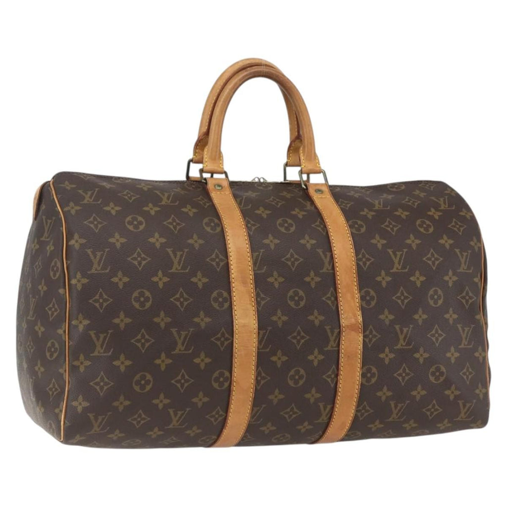 Louis Vuitton Keepall Bag Monogram Canvas Brown Canvas Travel Bag