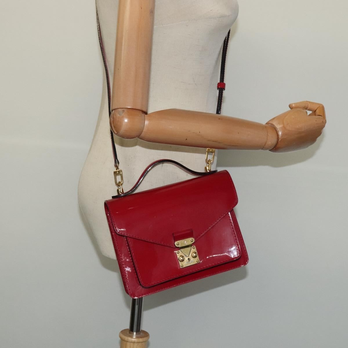 Louis Vuitton Monceau Handbag Vernis Burgundy Patent_Leather Bag