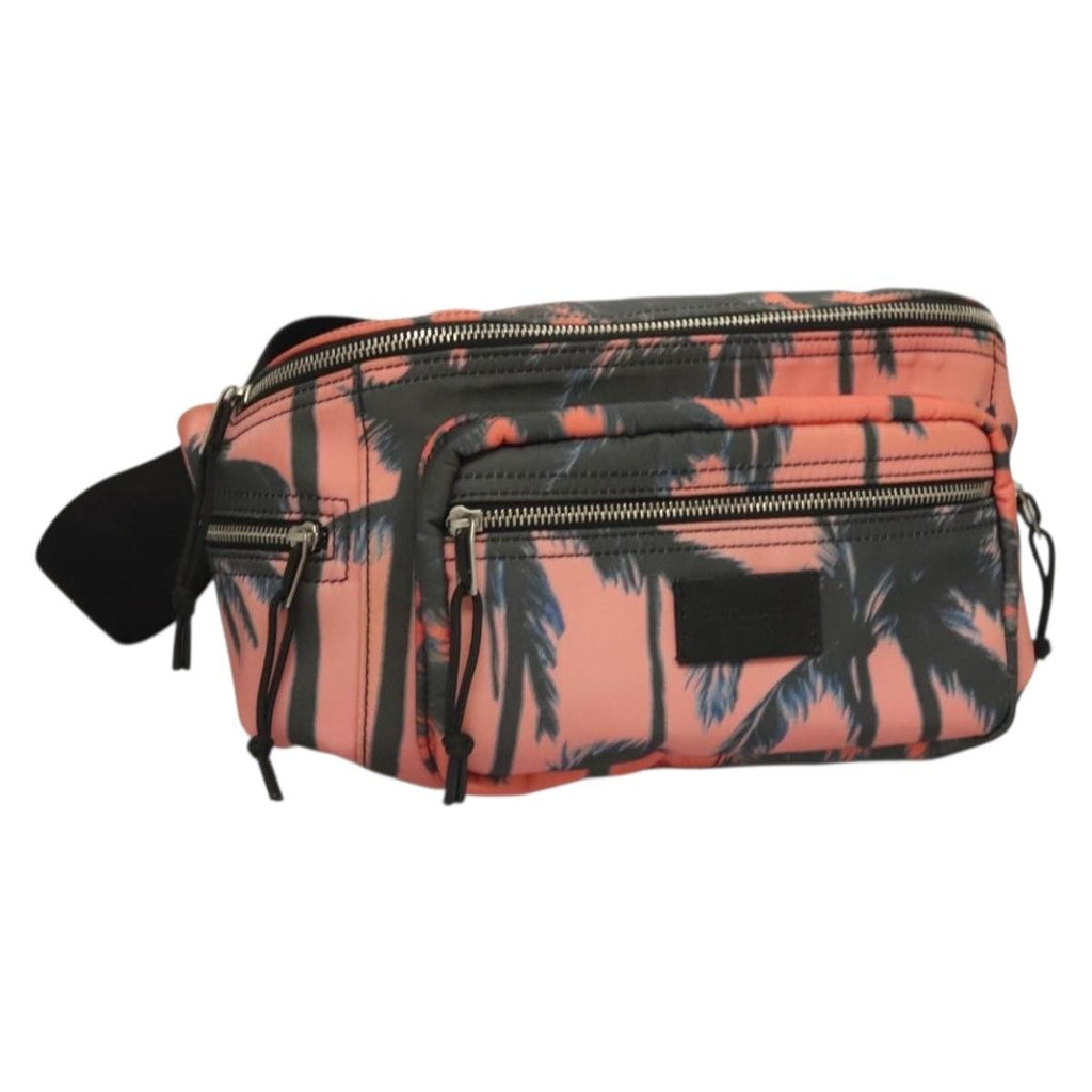 Saint Laurent Front Pocket Waist Bag Printed Nylon Pink Nylon Shoulder Bag Bag (Pre-Owned)
