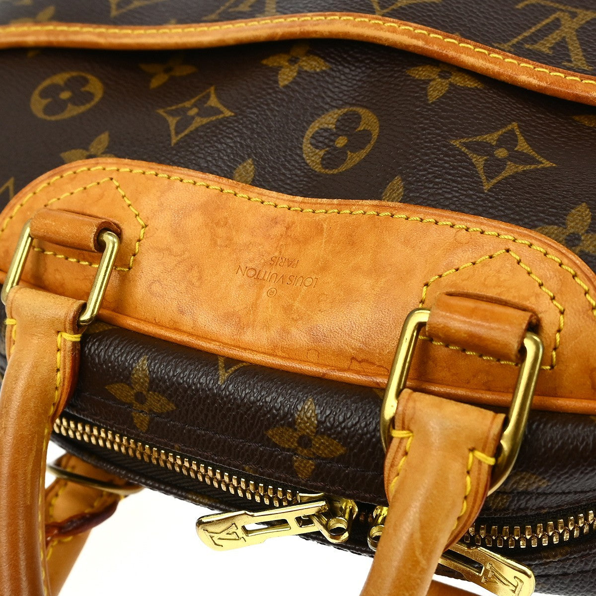 Louis Vuitton Trouville Handbag Monogram Canvas Brown Canvas Handbag