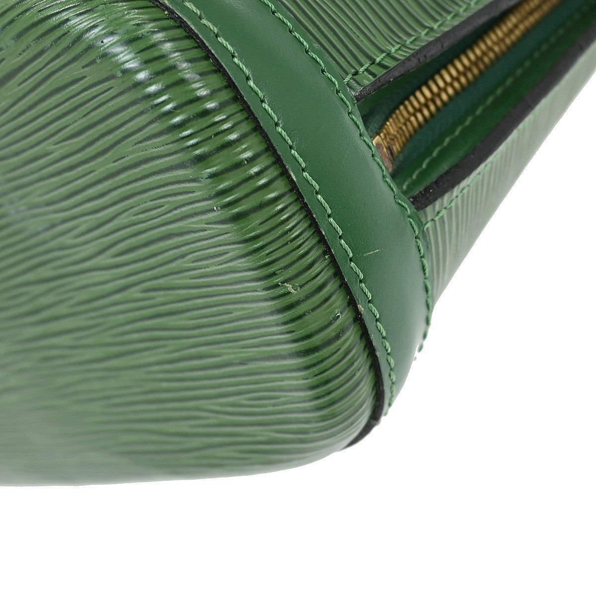 Louis Vuitton Lussac Handbag Epi Leather Green Leather Shoulder Bag