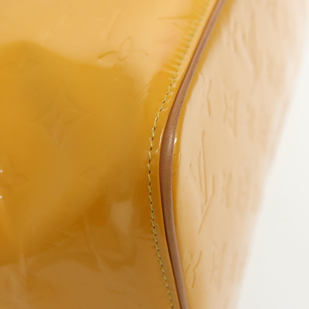 Louis Vuitton Houston Handbag Monogram Vernis Yellow Patent_Leather Bag