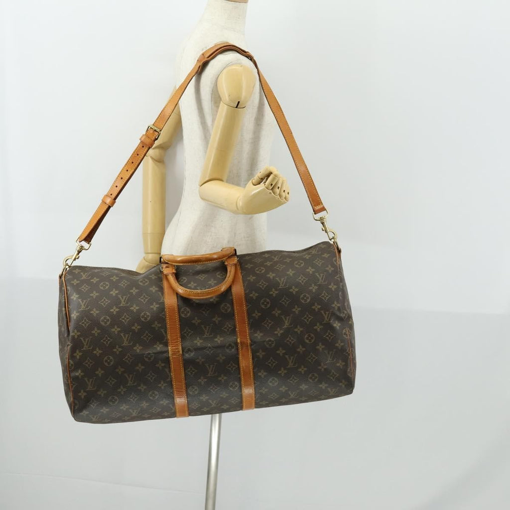 Louis Vuitton Keepall Bandouliere Bag Monogram Canvas Brown Canvas Travel Bag