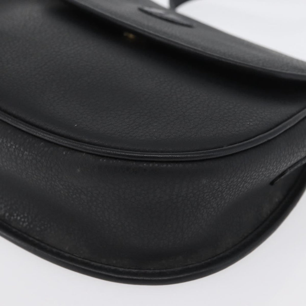 Gucci Vintage Shoulder Bag Leather Black Leather Shoulder Bag Bag (Pre-Owned)