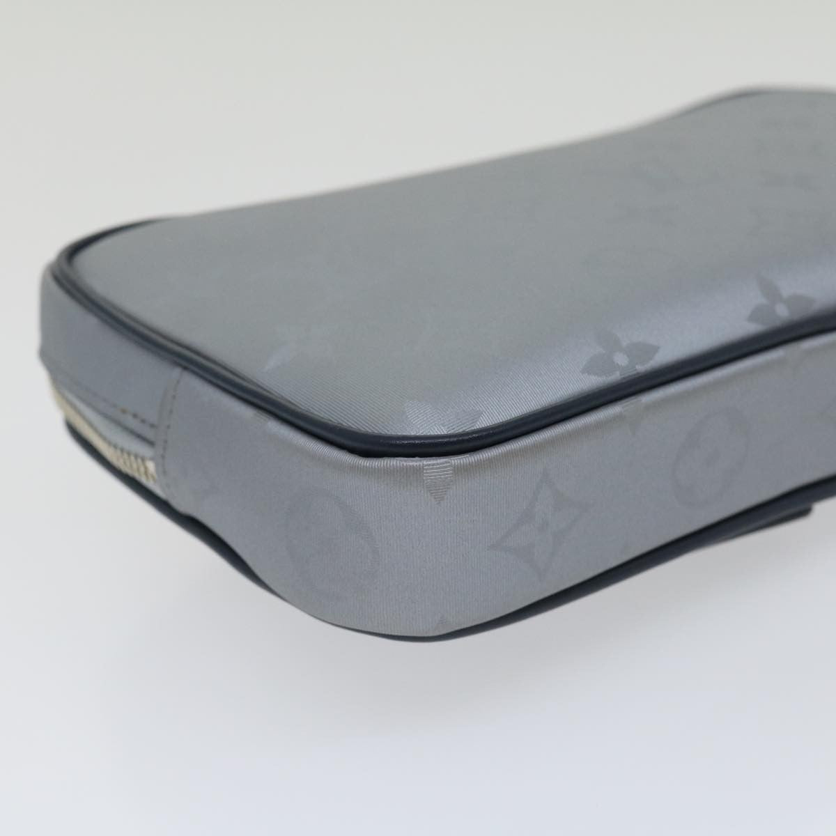 Louis Vuitton Alpha Clutch Limited Edition Monogram Satellite Canvas Silver Nylon Clutche & Pouche Bag