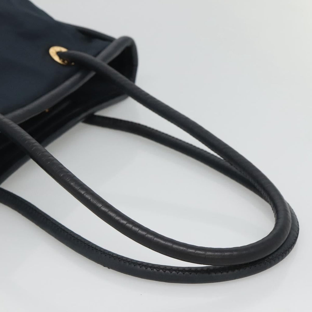 Celine Circle Logo Handbag Nylon Navy Nylon Tote Bag Bag