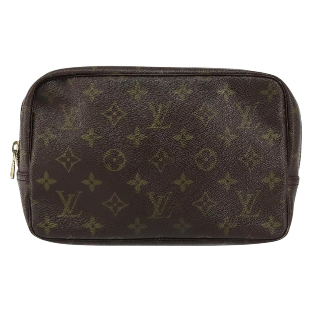 Louis Vuitton Trousse Toiletry Pouch Monogram Canvas Brown Canvas Toiletry Case Accessory