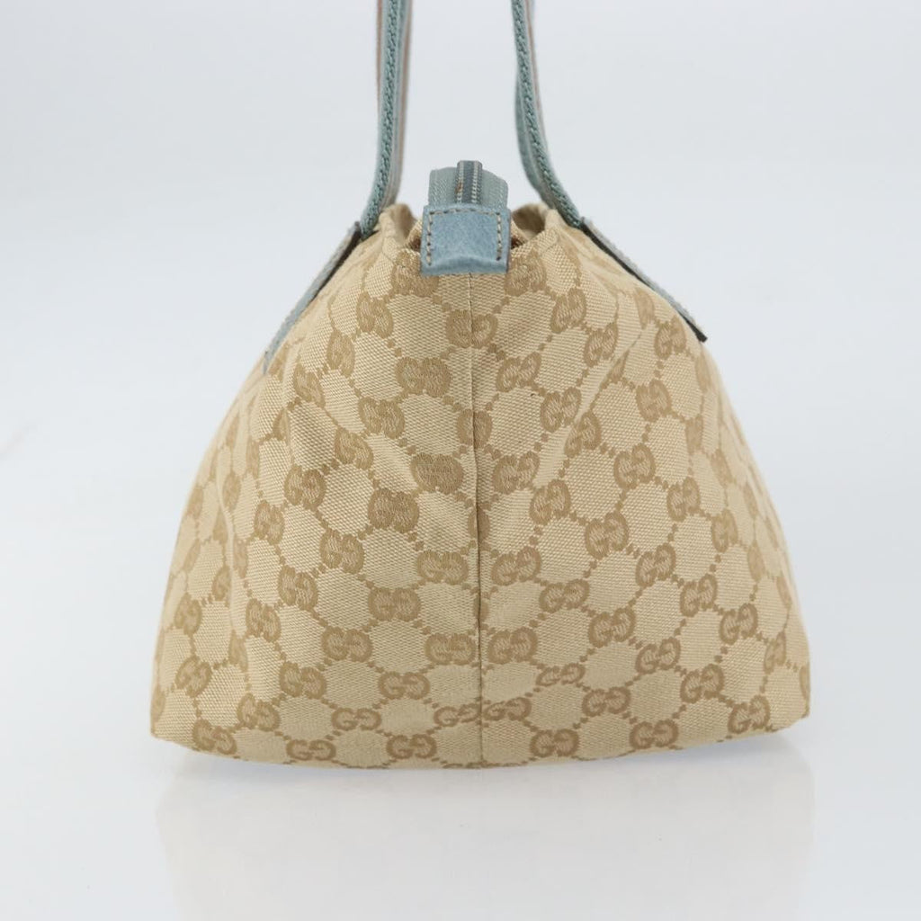 Gucci Web Zip Tote Gg Canvas Beige Canvas Tote Bag Bag (Pre-Owned)