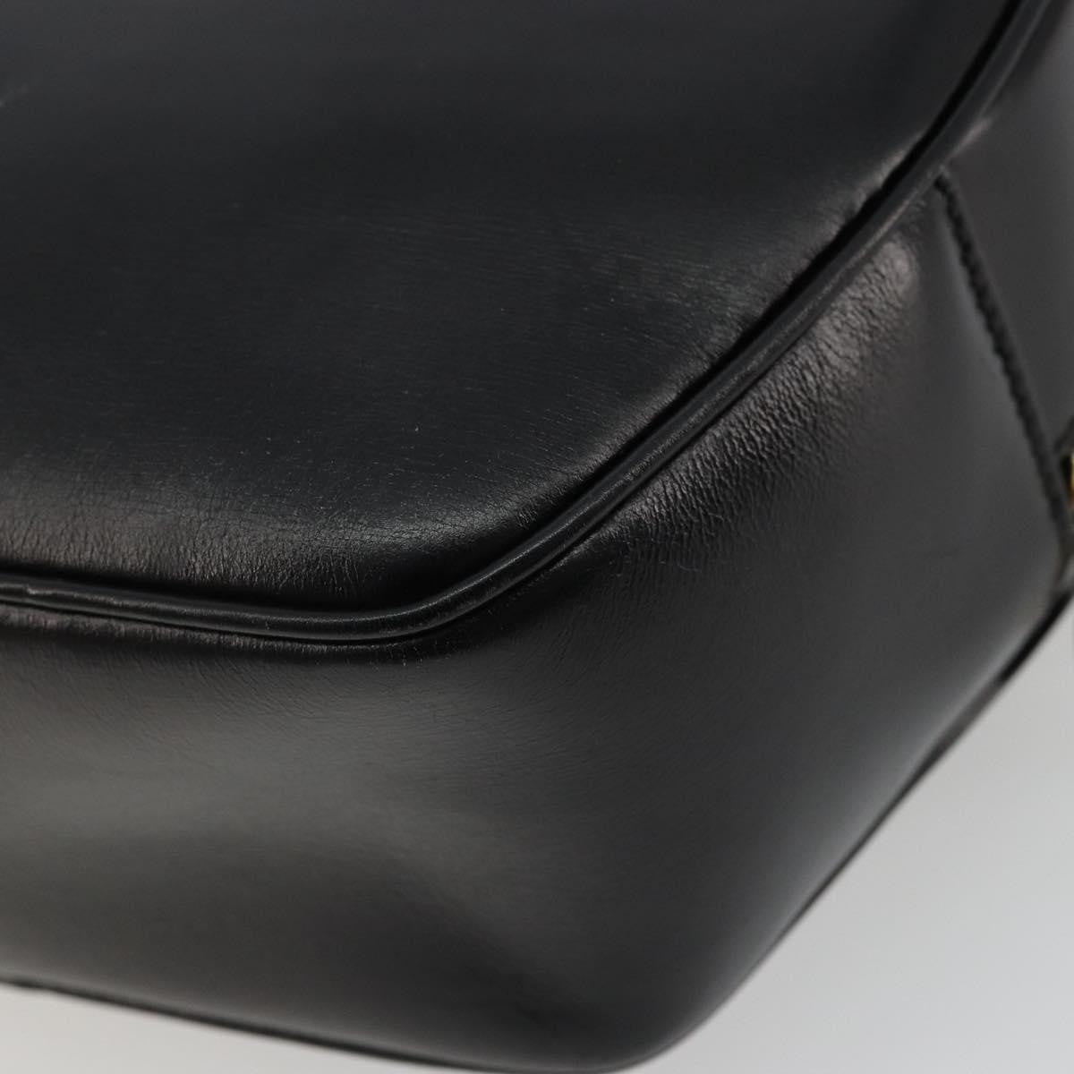 Celine Circle Logo Shoulder Bag Leather Black Leather Shoulder Bag Bag