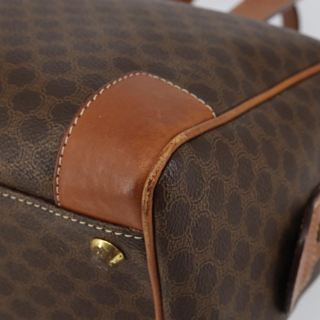 Celine Macadam Handbag Macadam With Leather Brown Canvas Shoulder Bag Bag