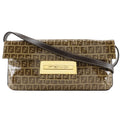 Fendi Zucchino Mamma Baguette Vinyl Brown Plastic Shoulder Bag Bag