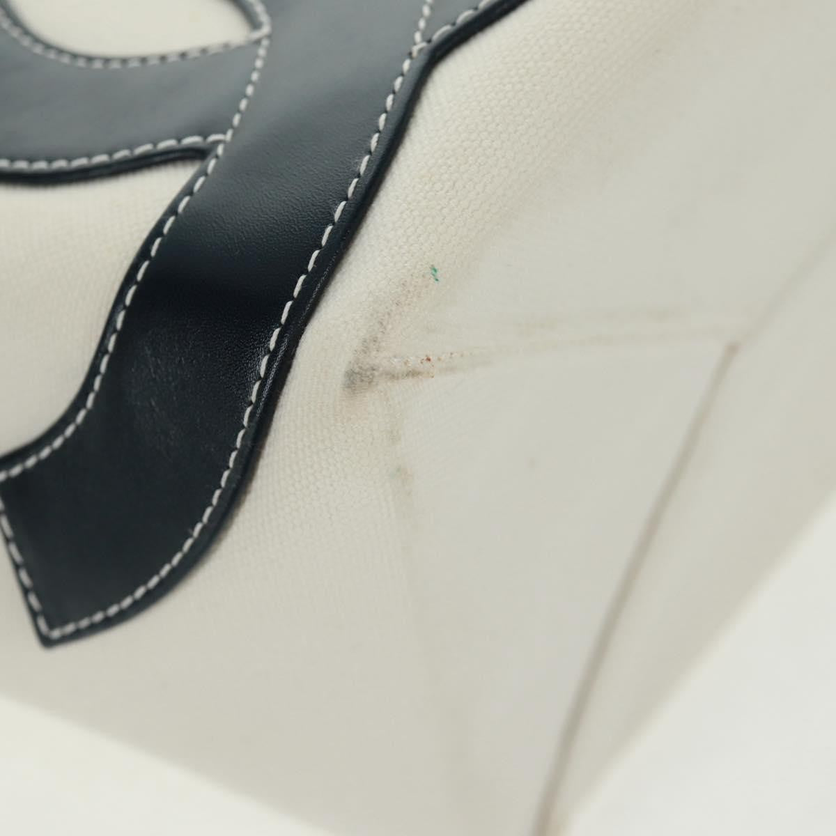 Chanel No.5 Tote Canvas And Leather White Canvas Tote Bag Bag