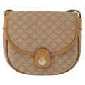 Celine Vintage Macadam Shoulder Bag Canvas And Leather Beige Canvas Shoulder Bag Bag