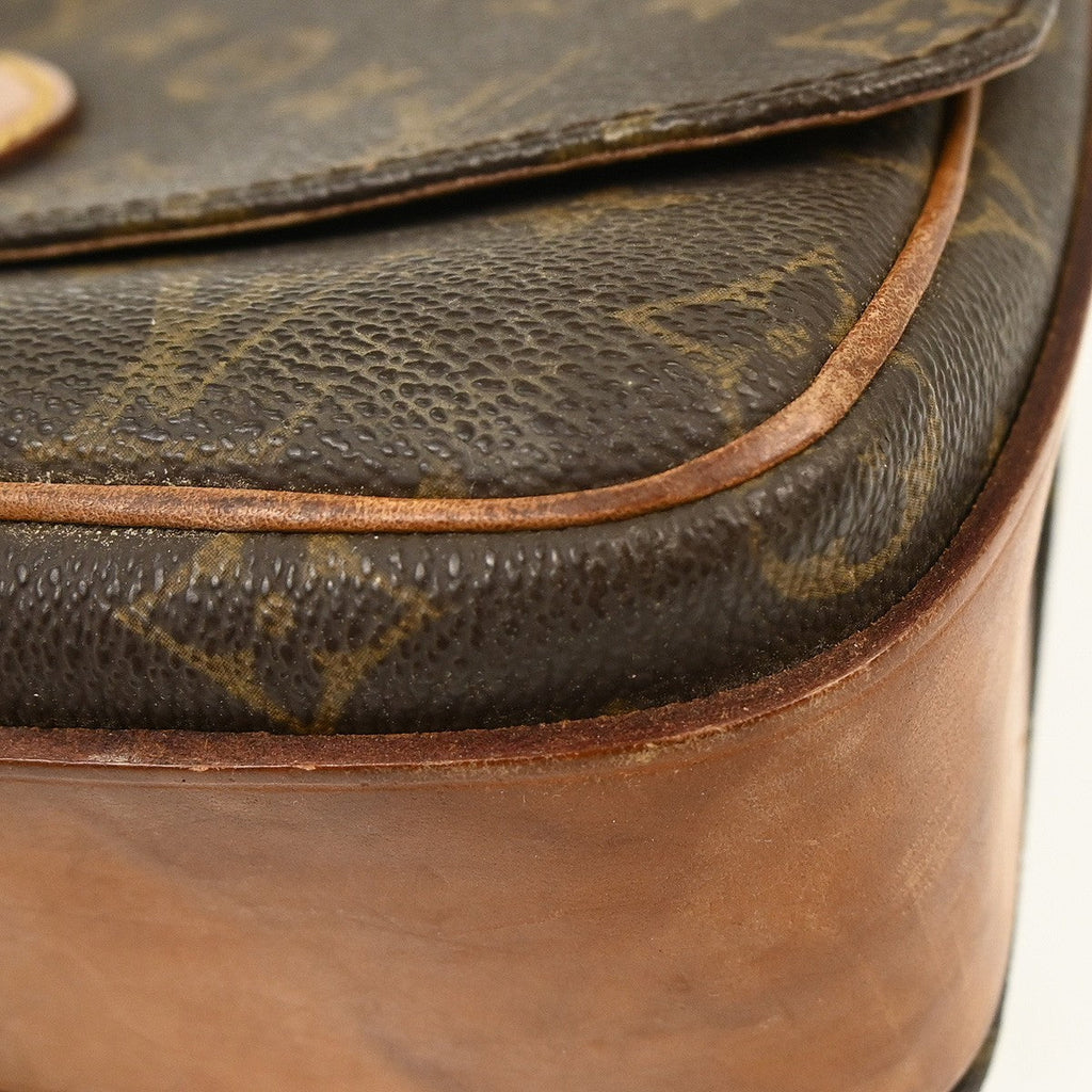 Louis Vuitton Cartouchiere Handbag Monogram Canvas Brown Canvas Shoulder Bag
