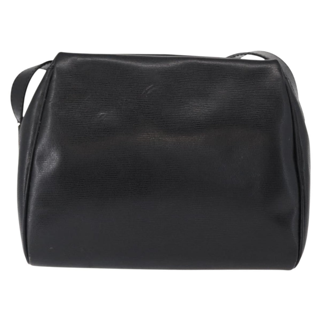 Celine Vintage Circle Logo Crossbody Bag Leather Black Leather Shoulder Bag Bag
