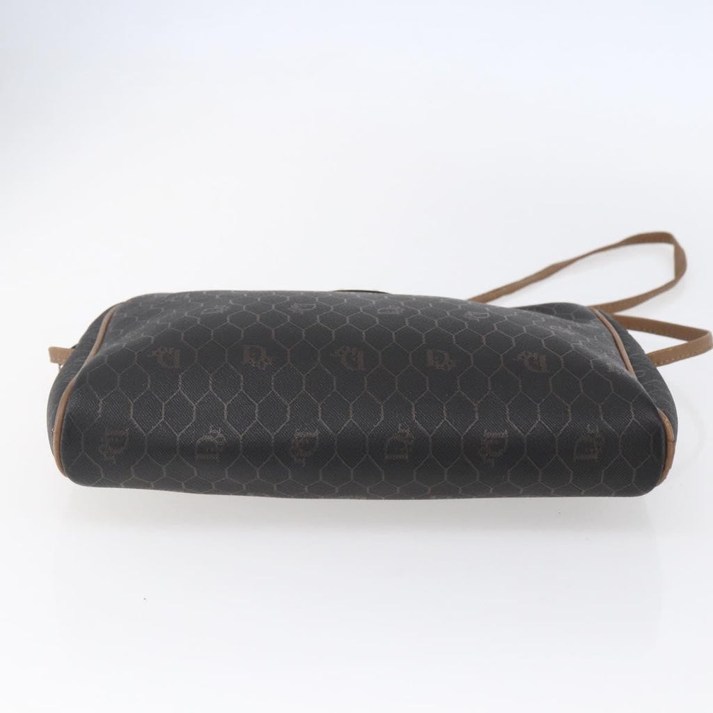Christian Dior Vintage Honeycomb Shoulder Bag Canvas Black Canvas Shoulder Bag Bag (Pre-Owned)
