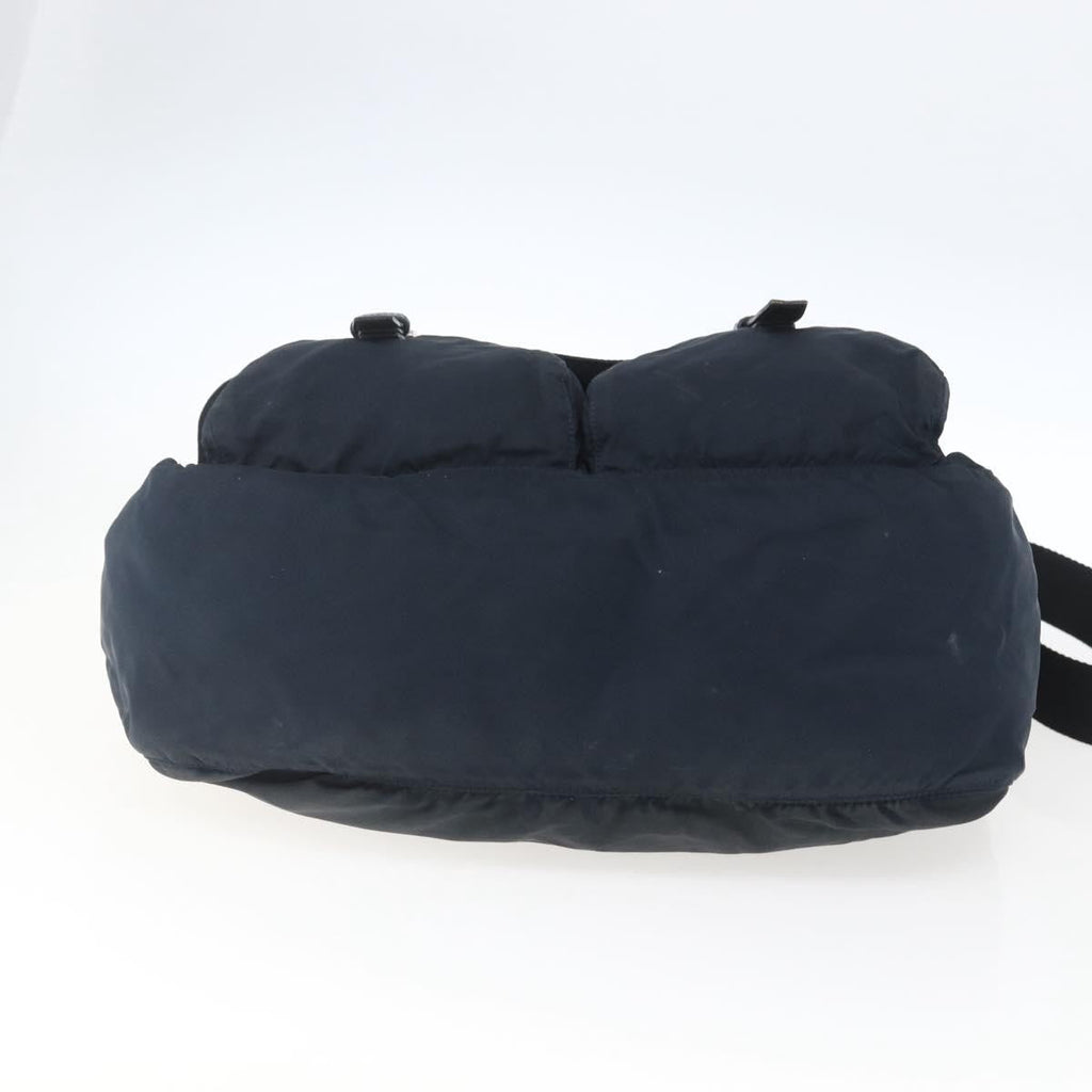Prada Zip Buckle Messenger Bag Tessuto Navy Nylon Shoulder Bag Bag
