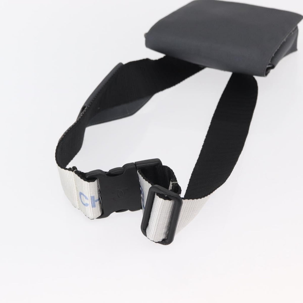 Chanel Sport Line Waist Bag Nylon Gray Nylon Shoulder Bag Bag