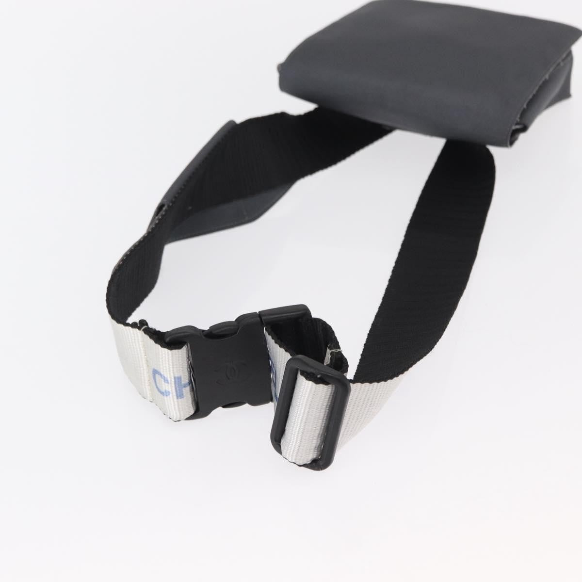 Chanel Sport Line Waist Bag Nylon Gray Nylon Shoulder Bag Bag