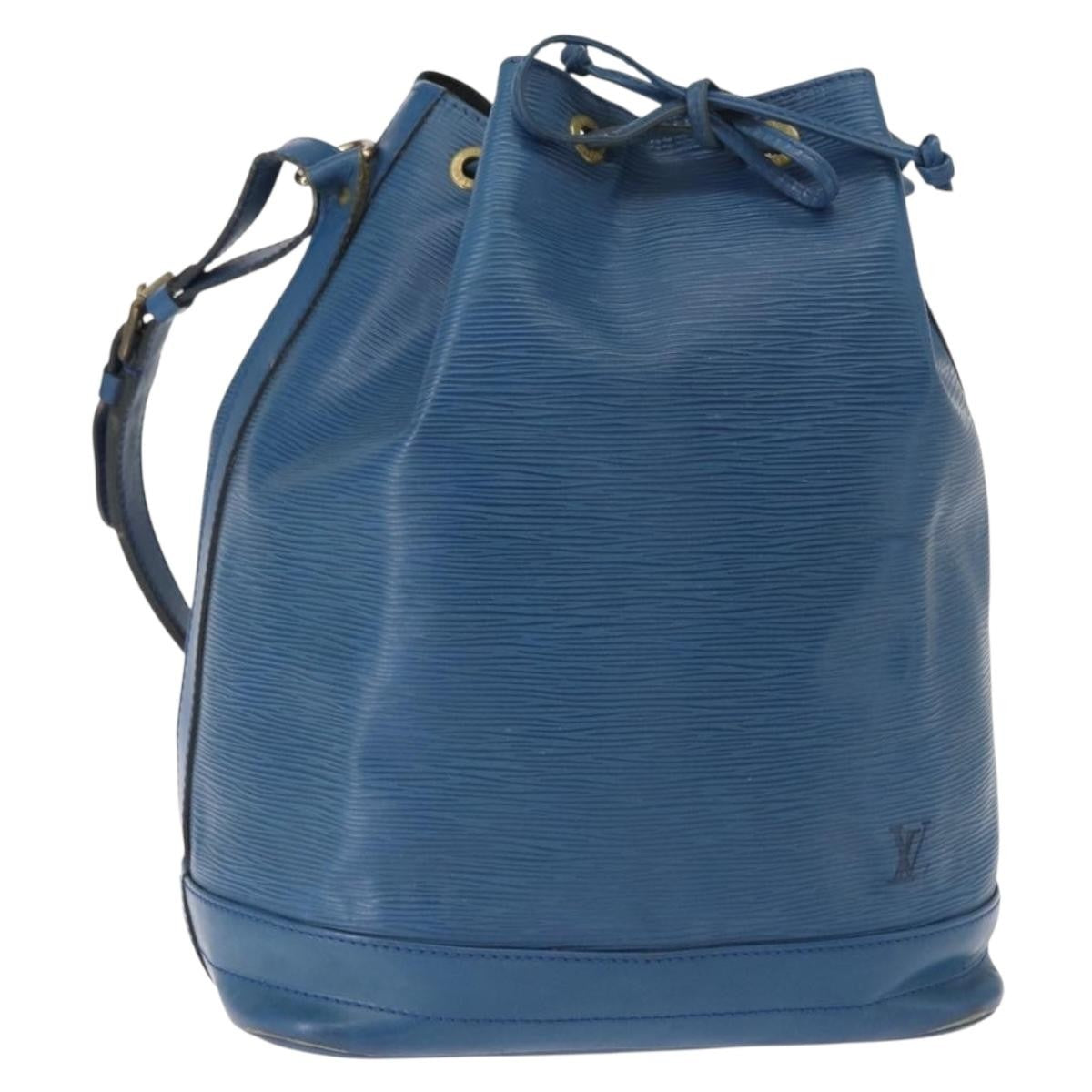 Louis Vuitton Noe Handbag Epi Leather Blue Leather Shoulder Bag