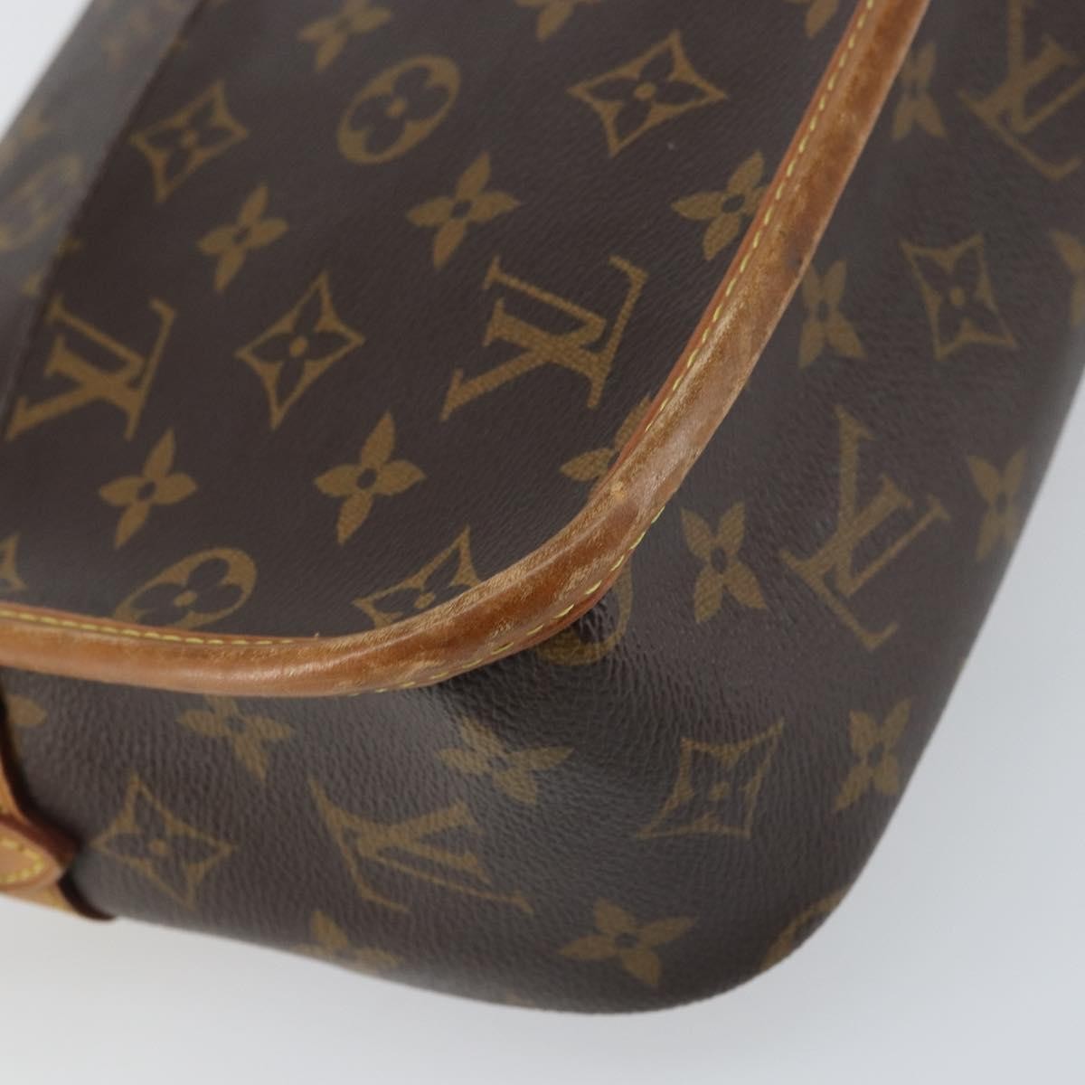 Louis Vuitton Sologne Handbag Monogram Canvas Brown Canvas Shoulder Bag