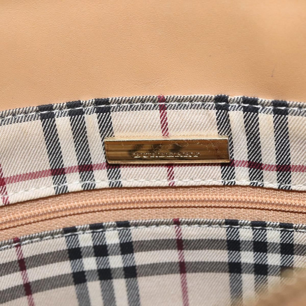 Burberry Vintage Handbag Leather Beige Leather Handbag