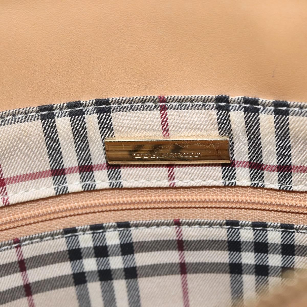 Burberry Vintage Handbag Leather Beige Leather Handbag