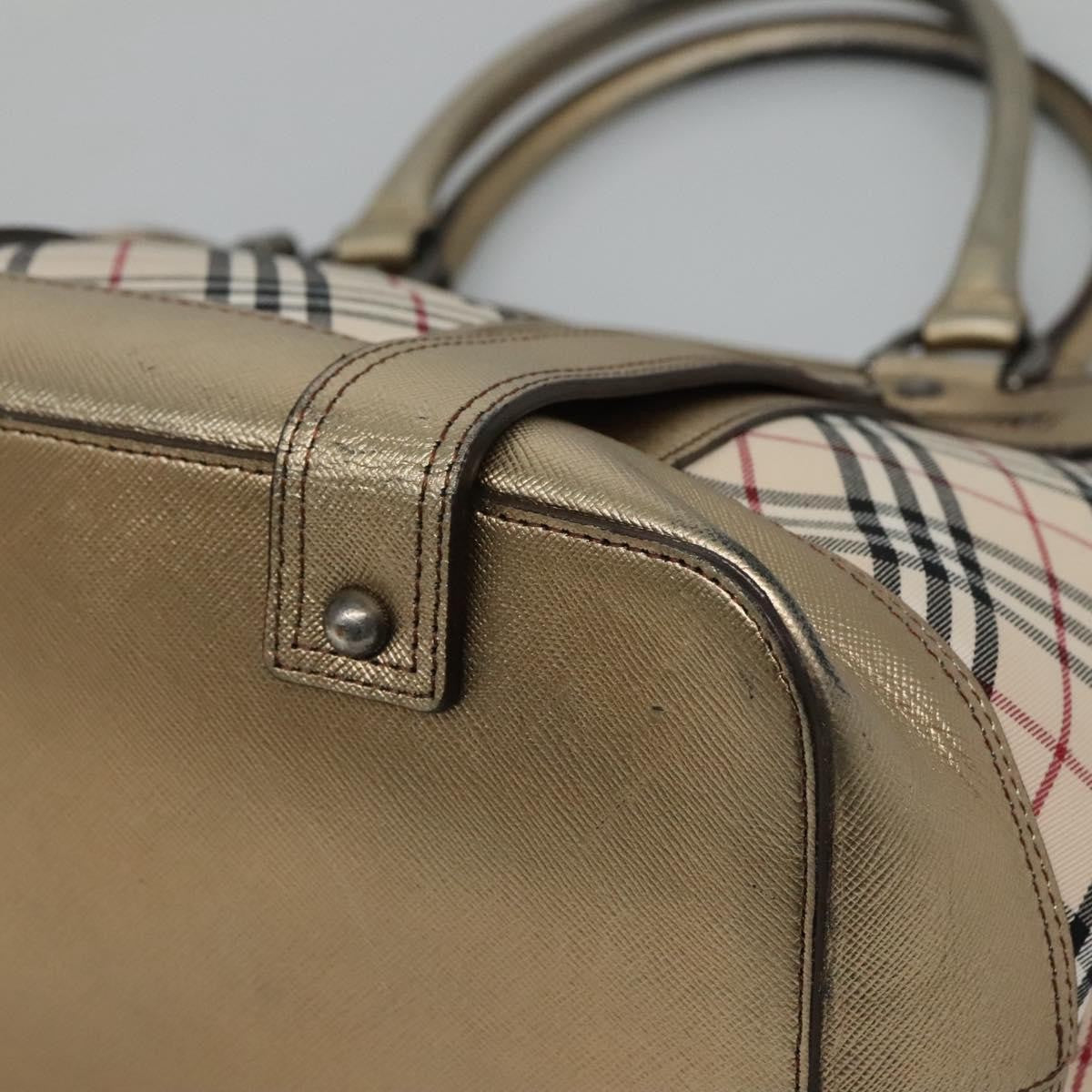 Burberry Nova Check Tote Canvas And Leather Beige Canvas Tote Bag