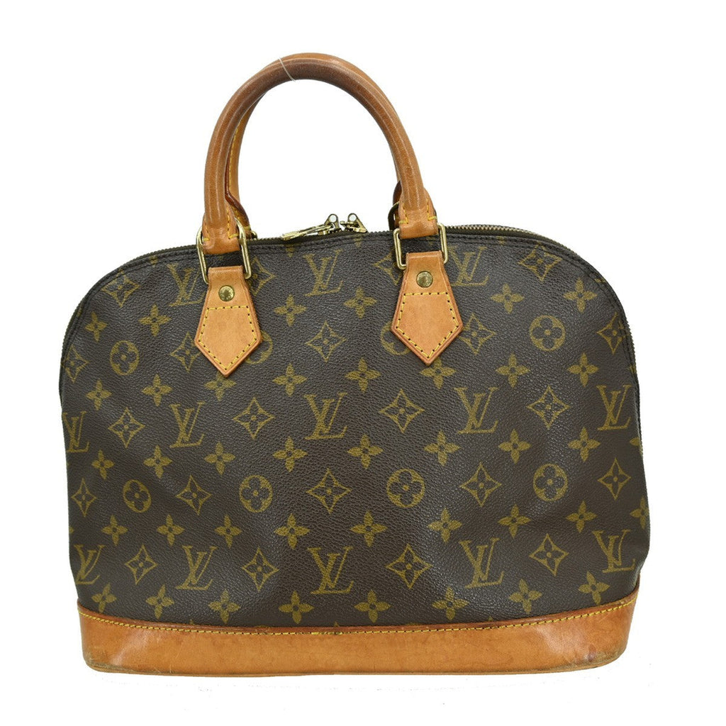 Louis Vuitton Alma Handbag Monogram Canvas Brown Canvas Handbag