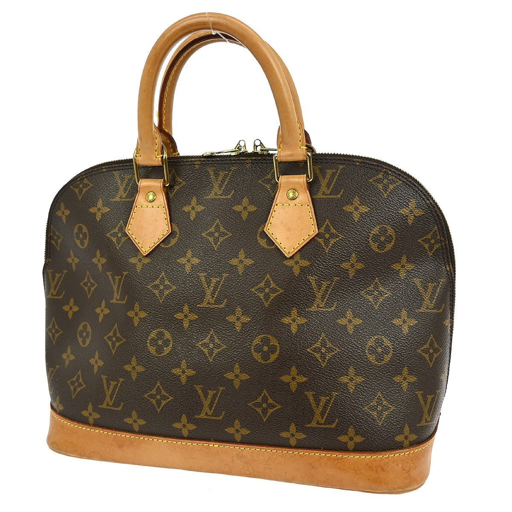 Louis Vuitton Alma Handbag Monogram Canvas Brown Canvas Handbag